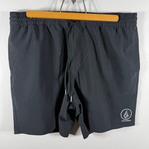 Volcom Logo Elastic Waist Board Shorts Black XXL